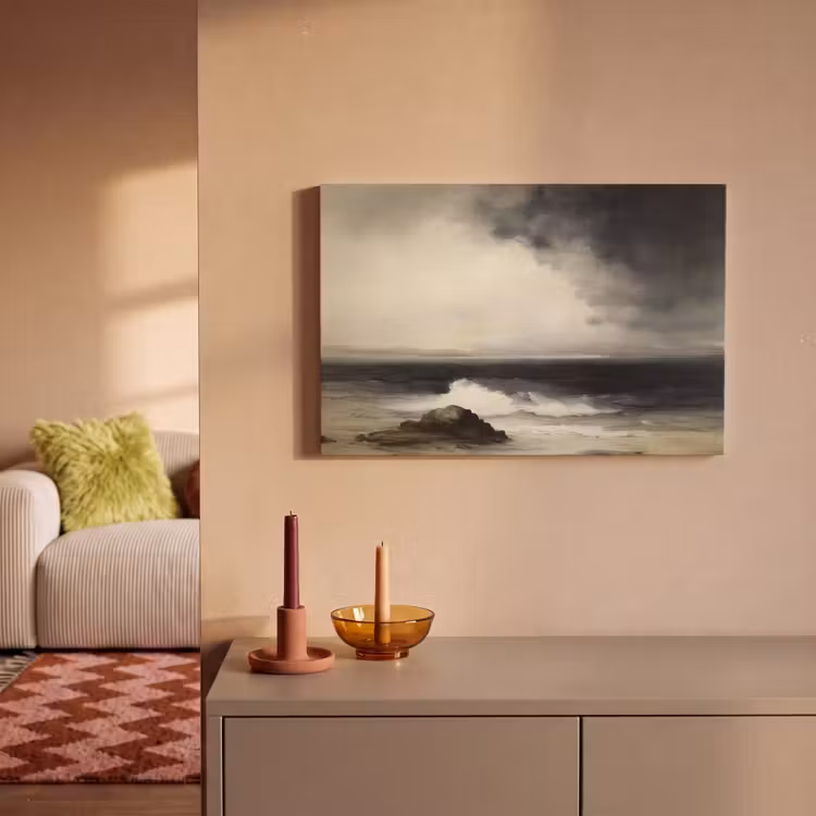 Canvas schilderij - Zee - Rotsen - Storm — 2