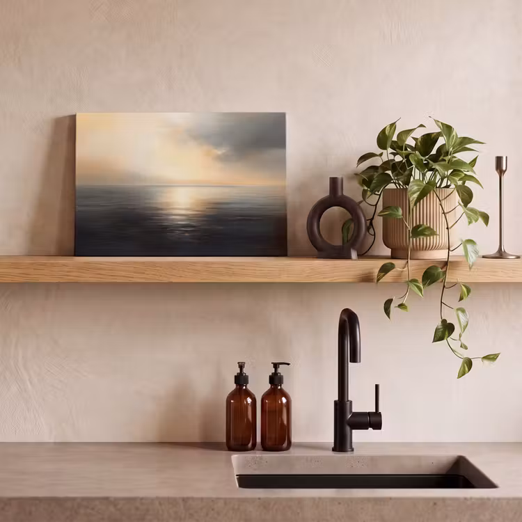 Canvas schilderij - Zon - Horizon - Zee — 3