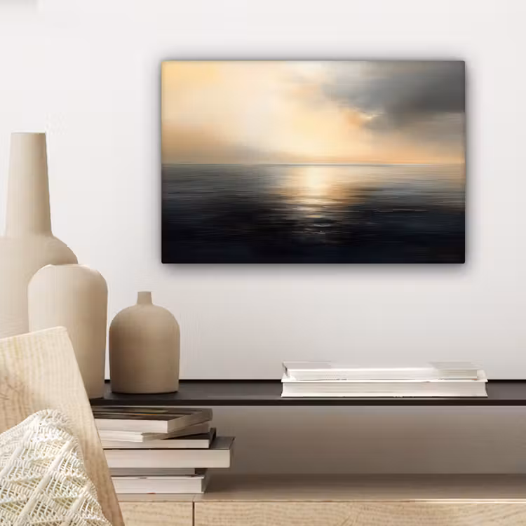 Canvas schilderij - Zon - Horizon - Zee — 5
