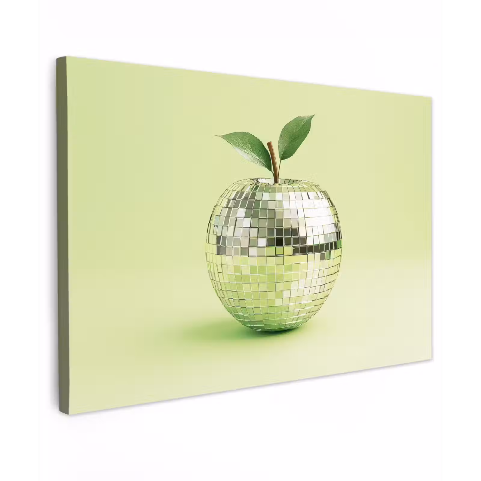 Canvas schilderij - Groen - Disco - Decoratie - Appel — 1