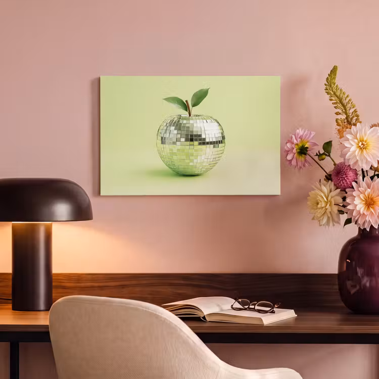 Canvas schilderij - Groen - Disco - Decoratie - Appel — 4