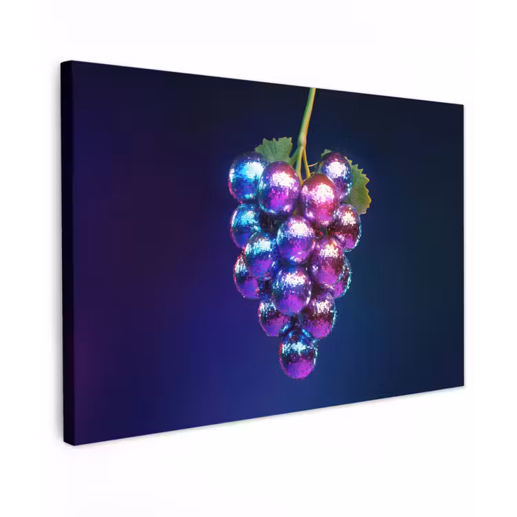 Canvas schilderij - Paars - Disco - Feest - Druif — 1