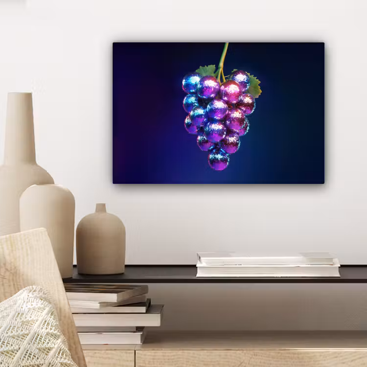 Canvas schilderij - Paars - Disco - Feest - Druif — 5