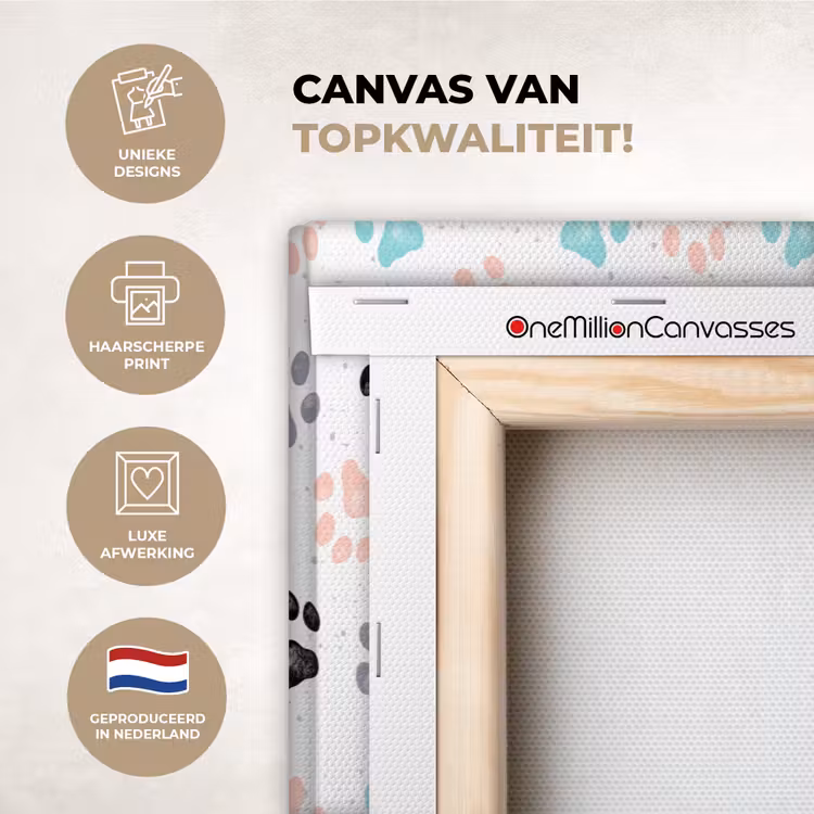 Canvas schilderij - Paw - Pattern - Color — 1