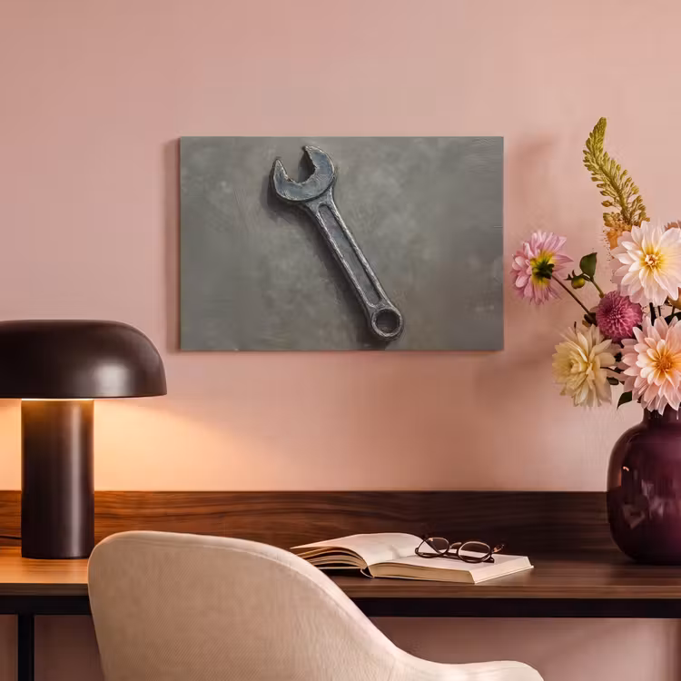 Canvas schilderij - Steeksleutel - Schilderij - Gereedschap - Verf — 4