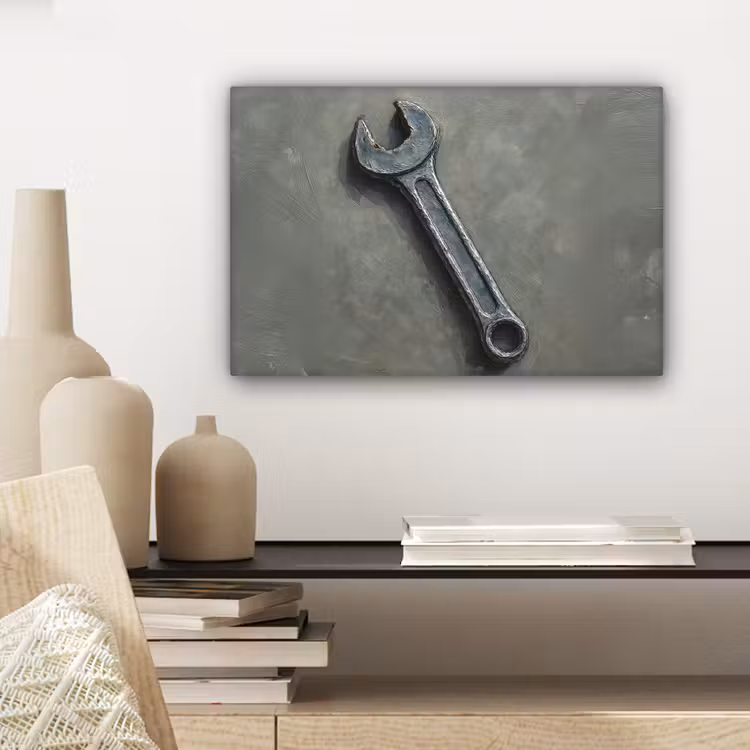 Canvas schilderij - Steeksleutel - Schilderij - Gereedschap - Verf — 5