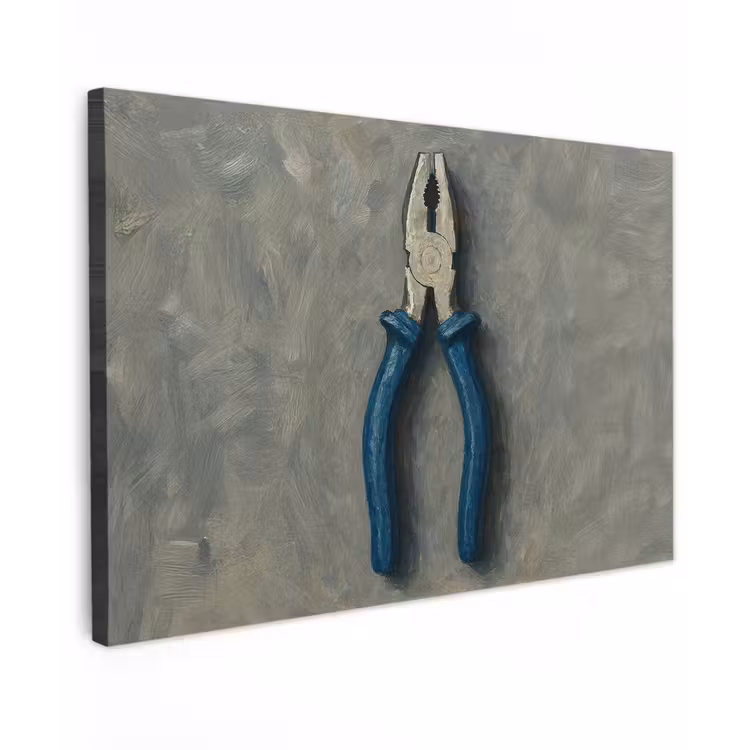 Canvas schilderij - Tang - Schilderij - Textuur - Verf — 1