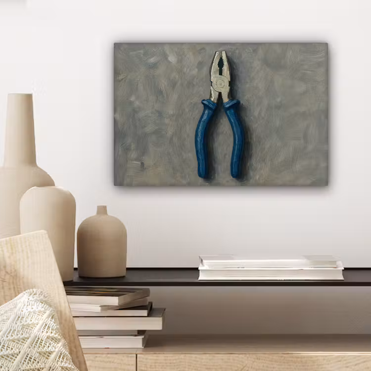 Canvas schilderij - Tang - Schilderij - Textuur - Verf — 5