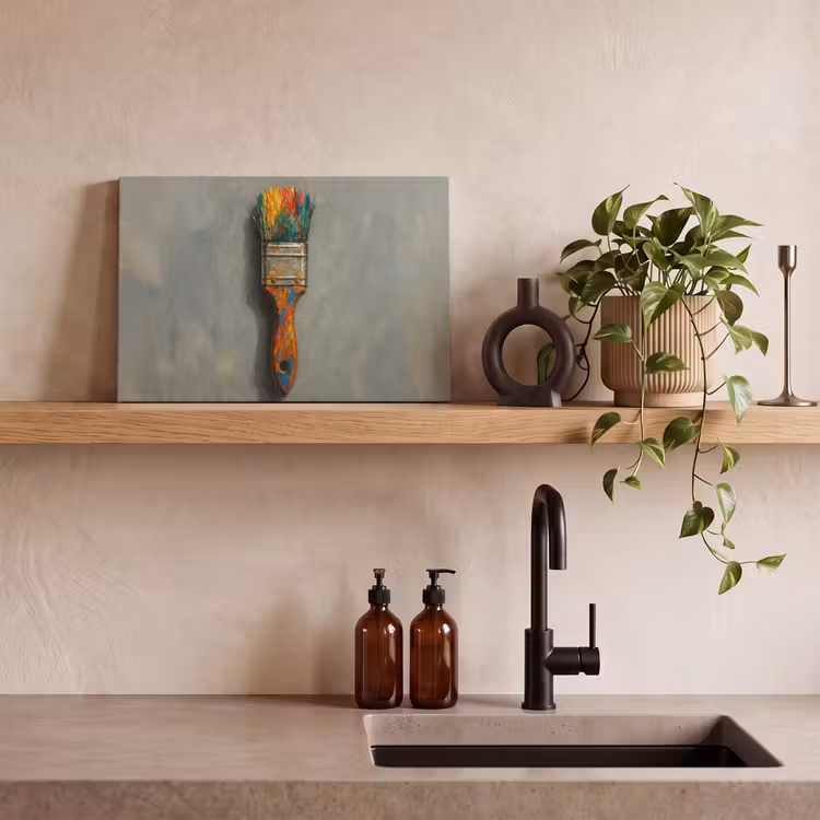 Canvas schilderij - Verf - Kwast - Schilderij — 3