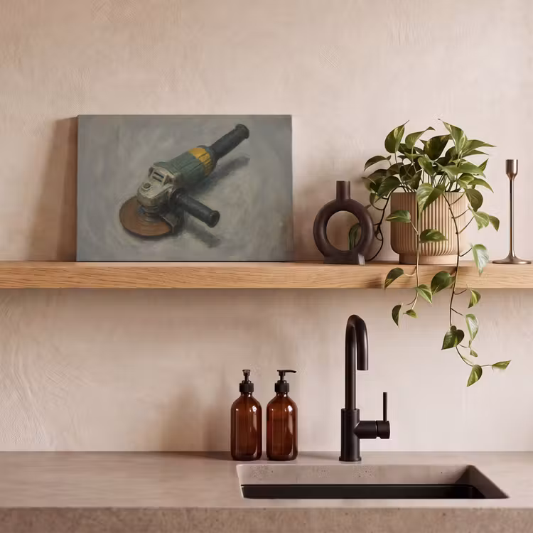 Canvas schilderij - Haakse slijper - Schilderij - Gereedschap — 3