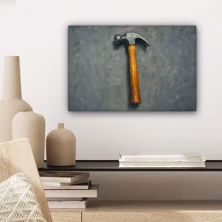 Canvas schilderij - Hamer - Schilderij - Gereedschap — 5