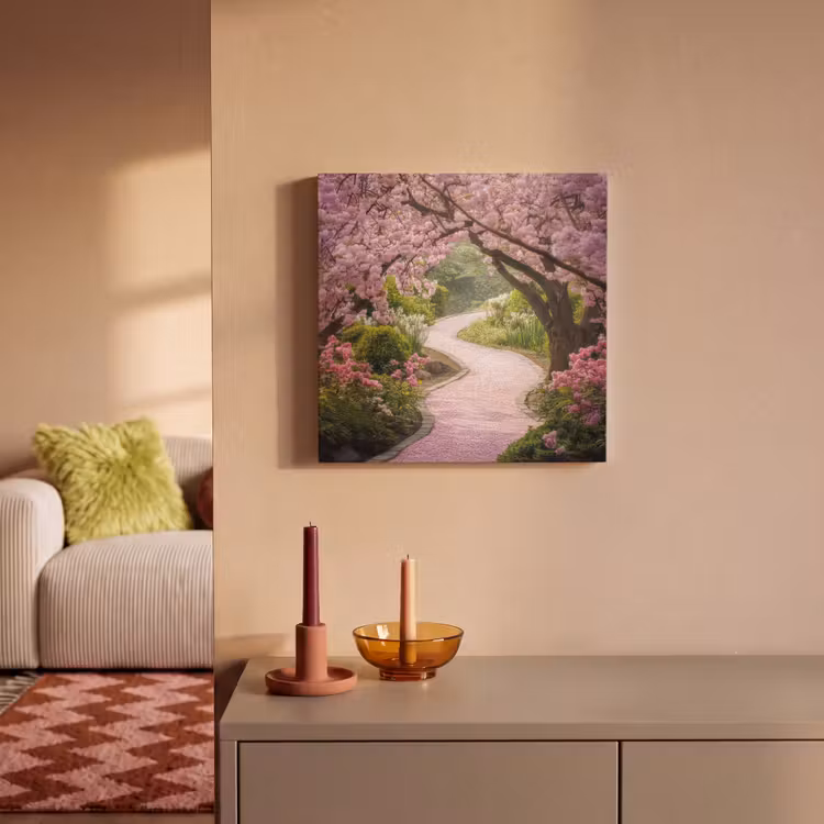Canvas schilderij - Kersenbloesem - Natuur - Sakura - Pad - Japanse tuin — 2