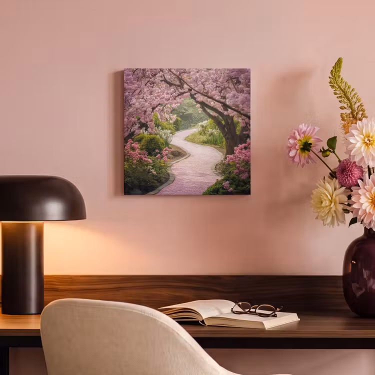 Canvas schilderij - Kersenbloesem - Natuur - Sakura - Pad - Japanse tuin — 4
