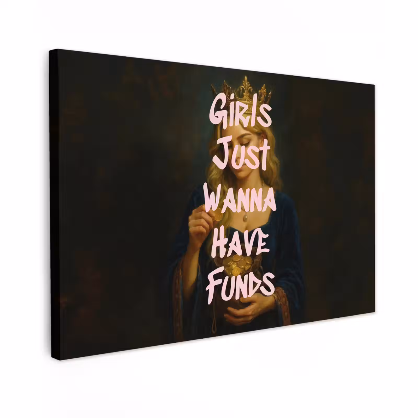 Canvas schilderij - Kroon - Vrouw - Jurk - Opvallend — 1