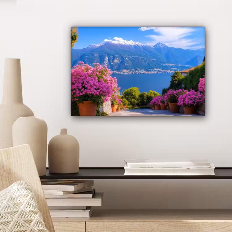 Canvas schilderij - Lake Como - Italië - Landschap — 5