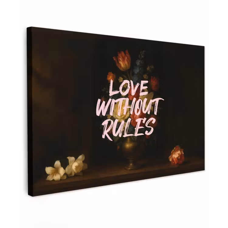 Canvas schilderij - Liefde - Modern - Bloemen — 1