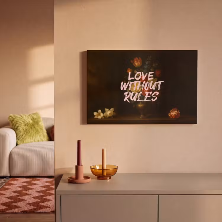 Canvas schilderij - Liefde - Modern - Bloemen — 2