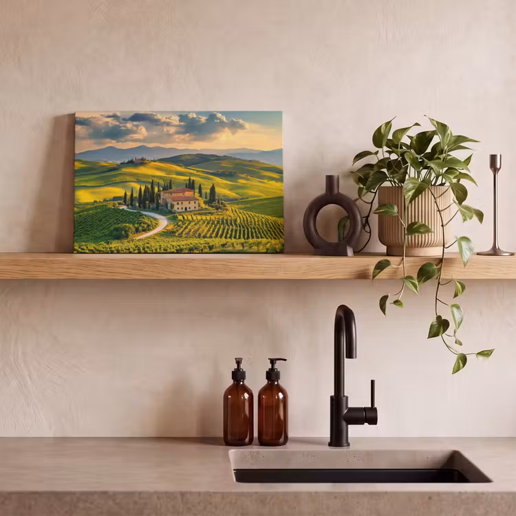 Canvas schilderij - Toscane - Landschap - Wijngaarden — 3