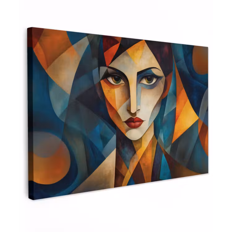 Canvas schilderij - Portret - Abstract - Vormen — 1