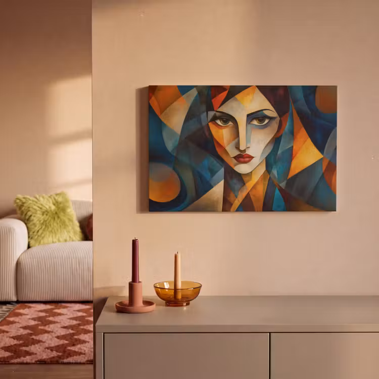 Canvas schilderij - Portret - Abstract - Vormen — 2