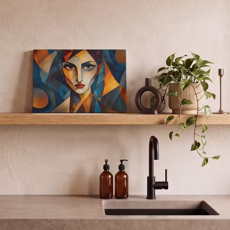 Canvas schilderij - Portret - Abstract - Vormen — 3