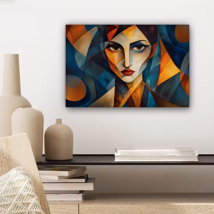 Canvas schilderij - Portret - Abstract - Vormen — 5