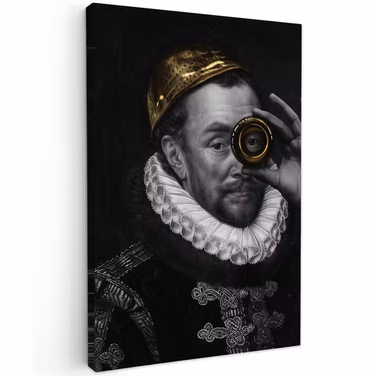 Canvas schilderij - Willem van Oranje - Adriaen Thomasz - Goud - Lens — 1