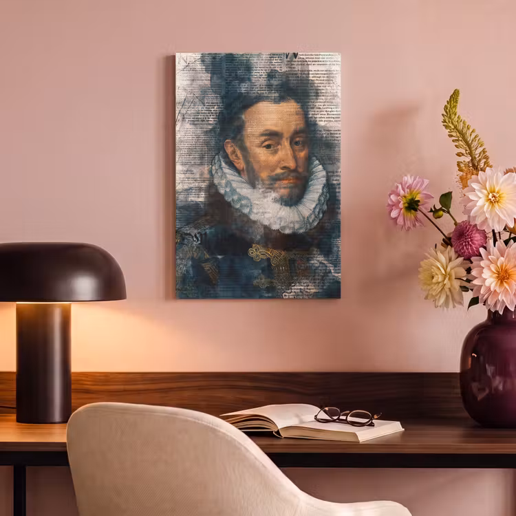 Canvas schilderij - Willem van Oranje - Adriaen Thomasz - Krant — 4