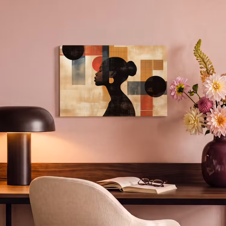 Canvas schilderij - Zijaanzicht - Vrouw - Vormen — 4