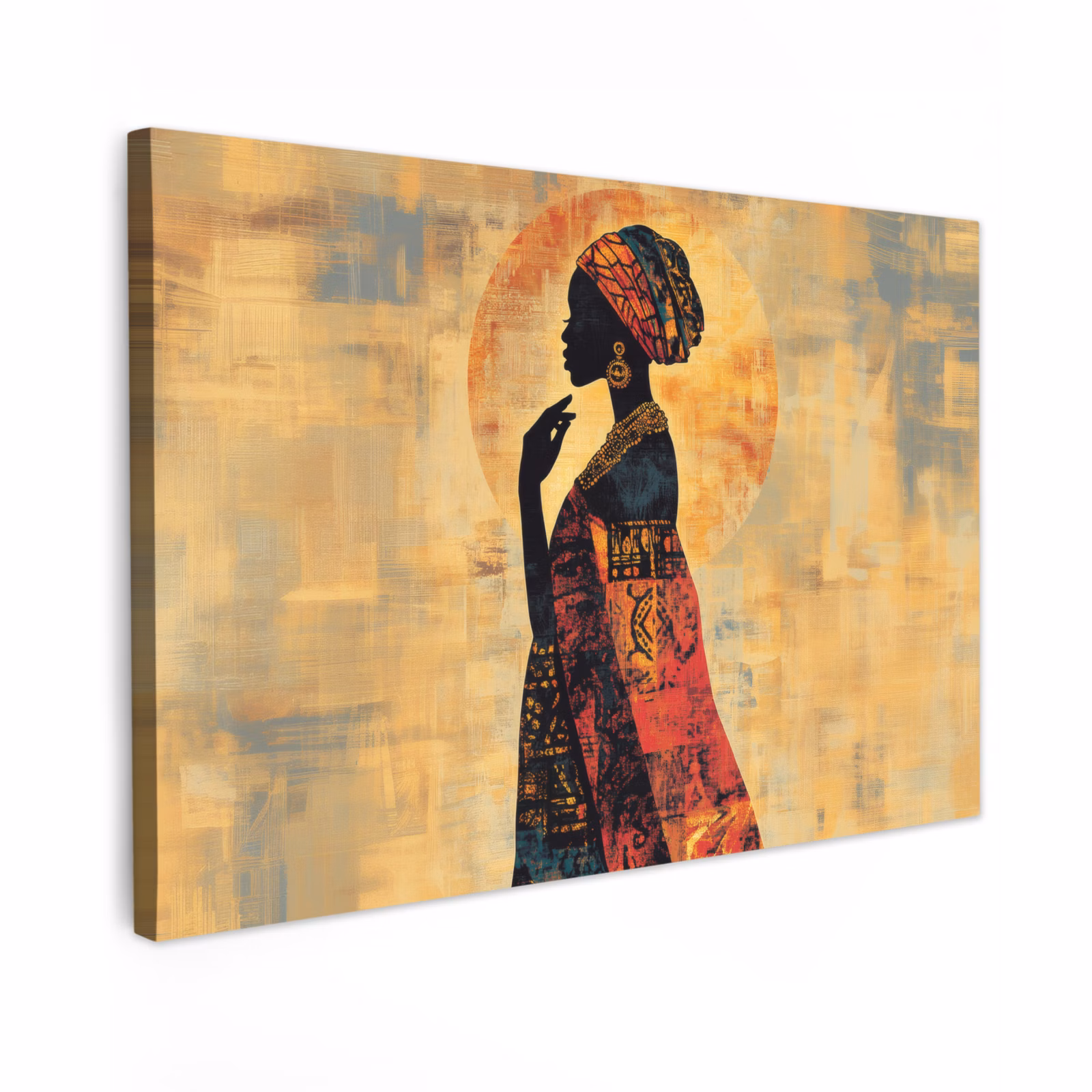 Canvas schilderij - Vrouw - Silhouet - Patronen - Sierlijk — 1