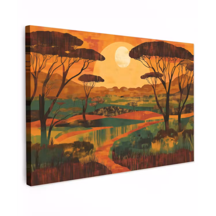 Canvas schilderij - Landschap - Afrikaans - Zon — 1