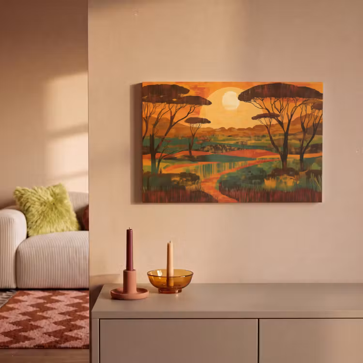 Canvas schilderij - Landschap - Afrikaans - Zon — 2