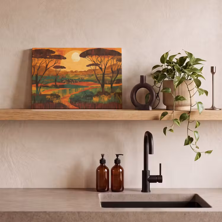 Canvas schilderij - Landschap - Afrikaans - Zon — 3