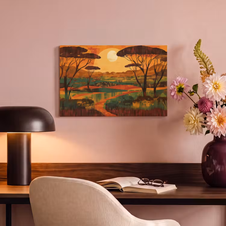 Canvas schilderij - Landschap - Afrikaans - Zon — 4