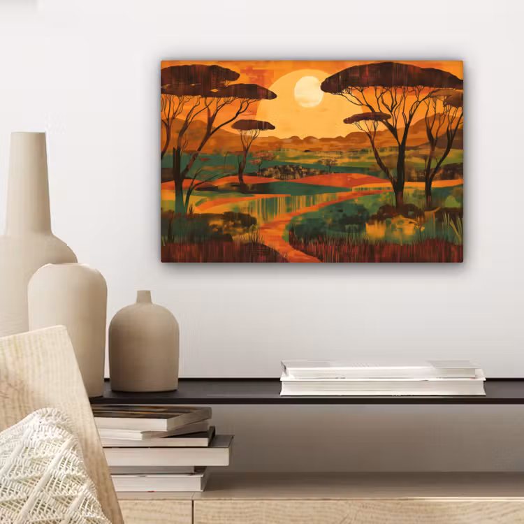 Canvas schilderij - Landschap - Afrikaans - Zon — 5