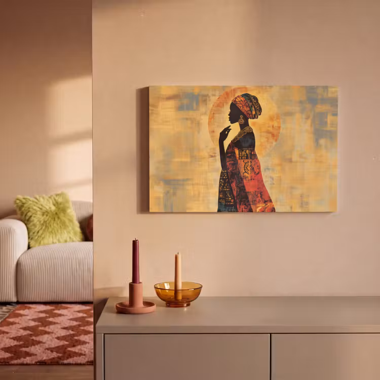 Canvas schilderij - Vrouw - Silhouet - Patronen - Sierlijk — 2