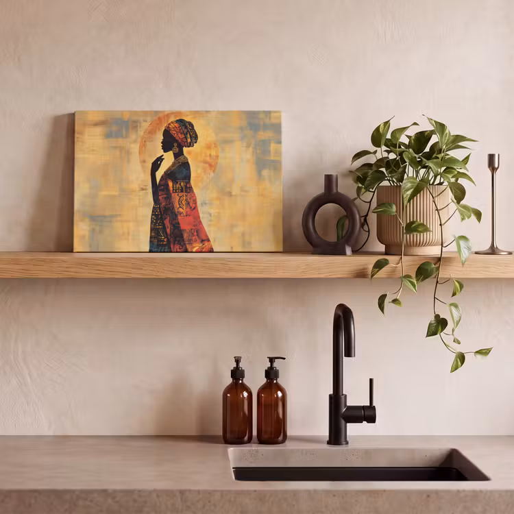 Canvas schilderij - Vrouw - Silhouet - Patronen - Sierlijk — 3