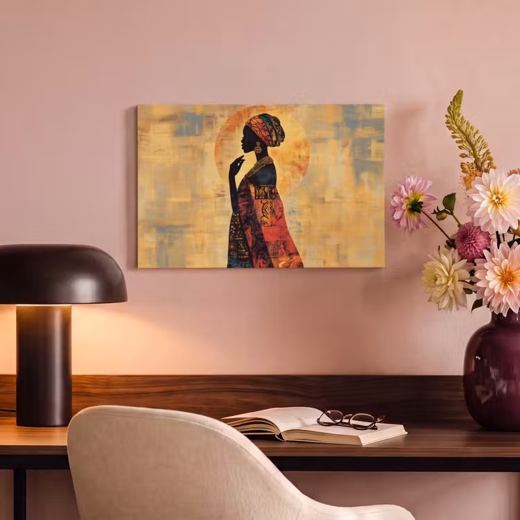 Canvas schilderij - Vrouw - Silhouet - Patronen - Sierlijk — 4