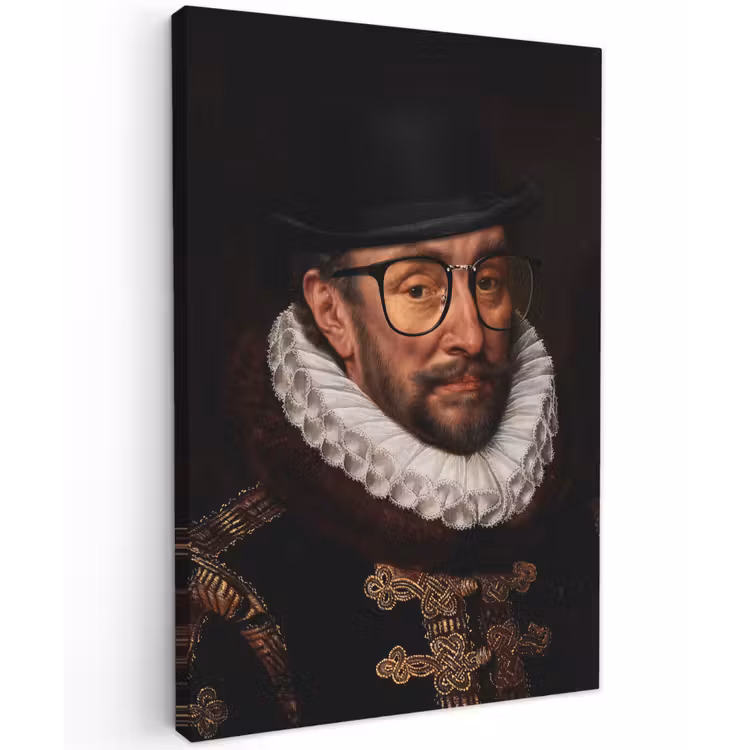 Canvas schilderij - Willem van Oranje - Adriaen Thomasz - Bril — 1
