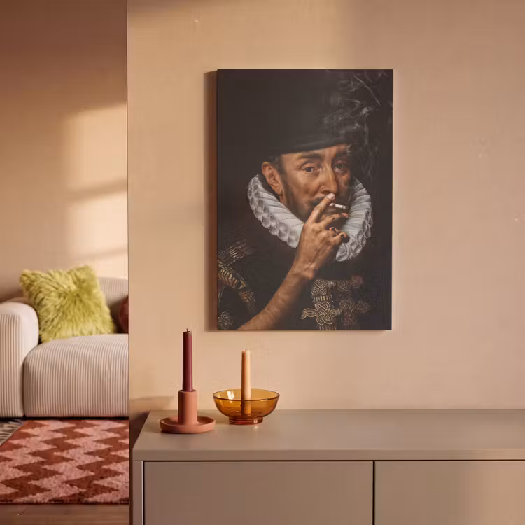 Canvas schilderij - Willem van Oranje - Adriaen Thomasz - Sigaretten — 2