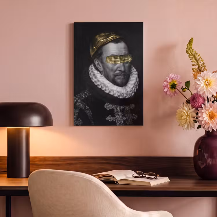 Canvas schilderij - Willem van Oranje - Adriaen Thomasz - Zwart - Wit — 4