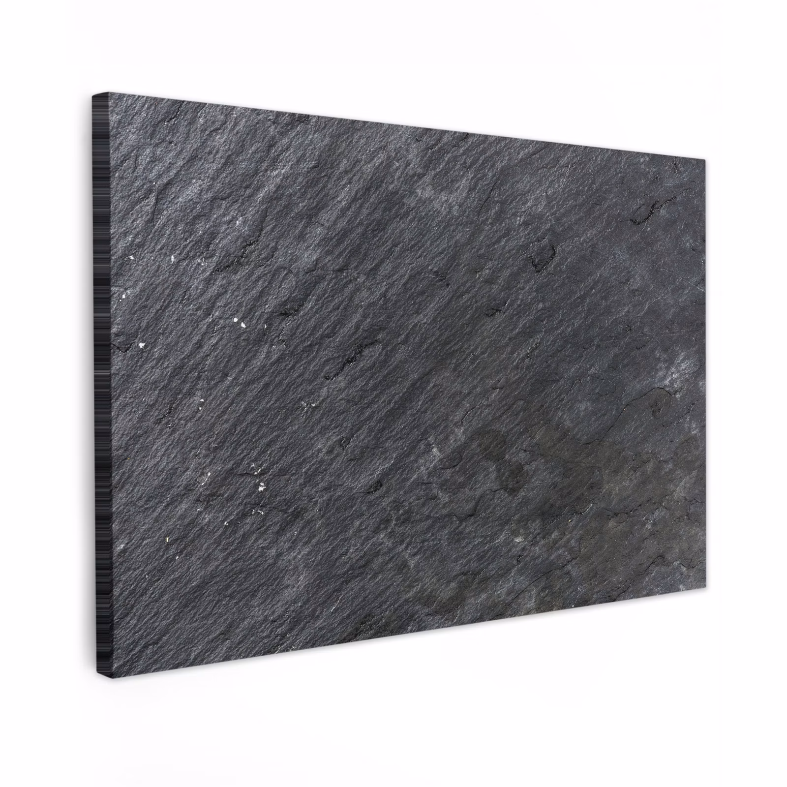Canvas schilderij - Natuursteen - Industrieel - Leisteen - Structuur - Grijs — 1