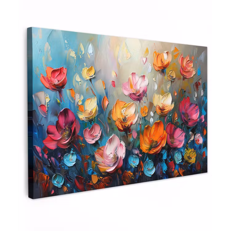 Canvas schilderij - Klaprozen - Bloemen - Kunst - Botanisch — 1