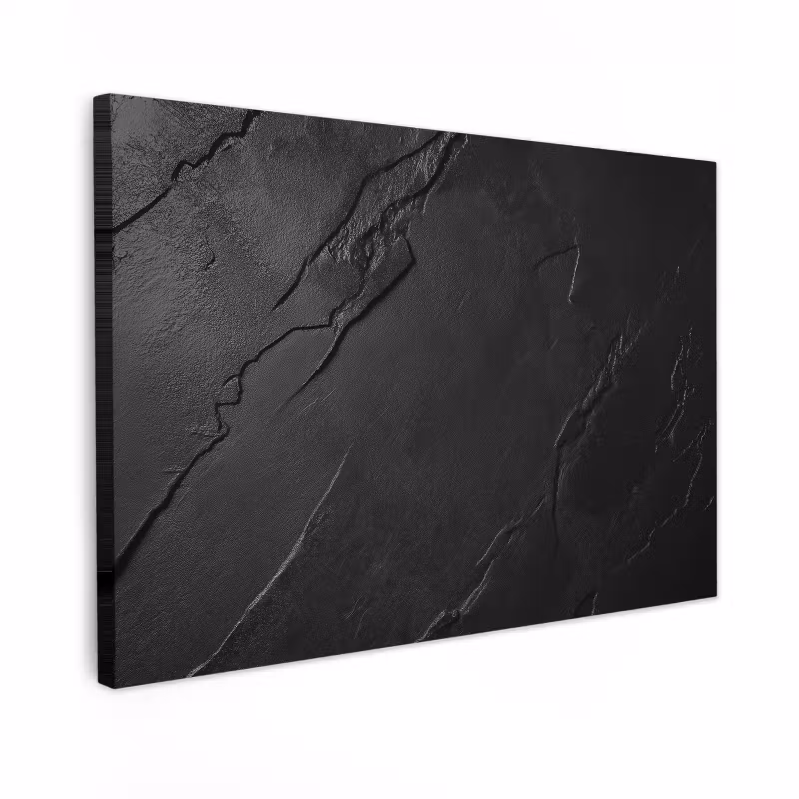 Canvas schilderij - Zwart - Steen - Beton — 1