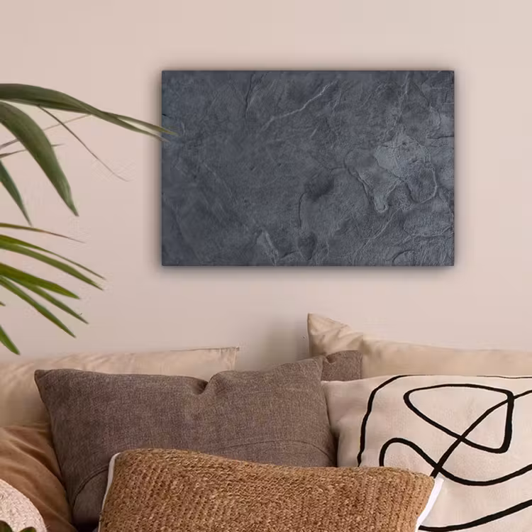 Canvas schilderij - Grijs - Beton - Leisteen - Structuur - Retro — 2