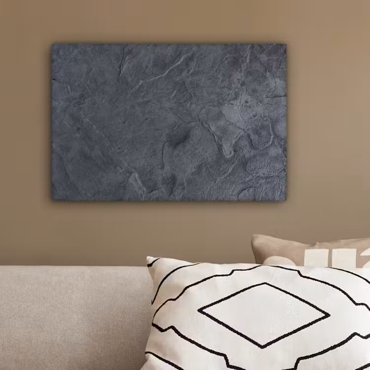 Canvas schilderij - Grijs - Beton - Leisteen - Structuur - Retro — 3