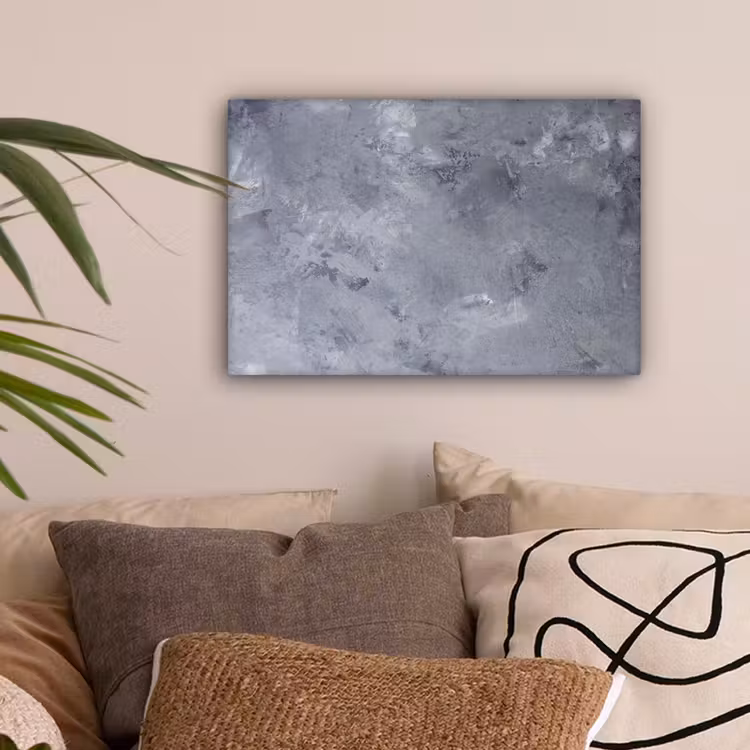 Canvas schilderij - Leisteen - Beton - Retro - Structuren - Grijs - Rustiek — 2