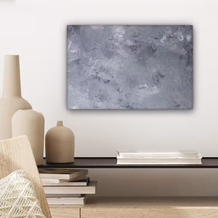 Canvas schilderij - Leisteen - Beton - Retro - Structuren - Grijs - Rustiek — 5