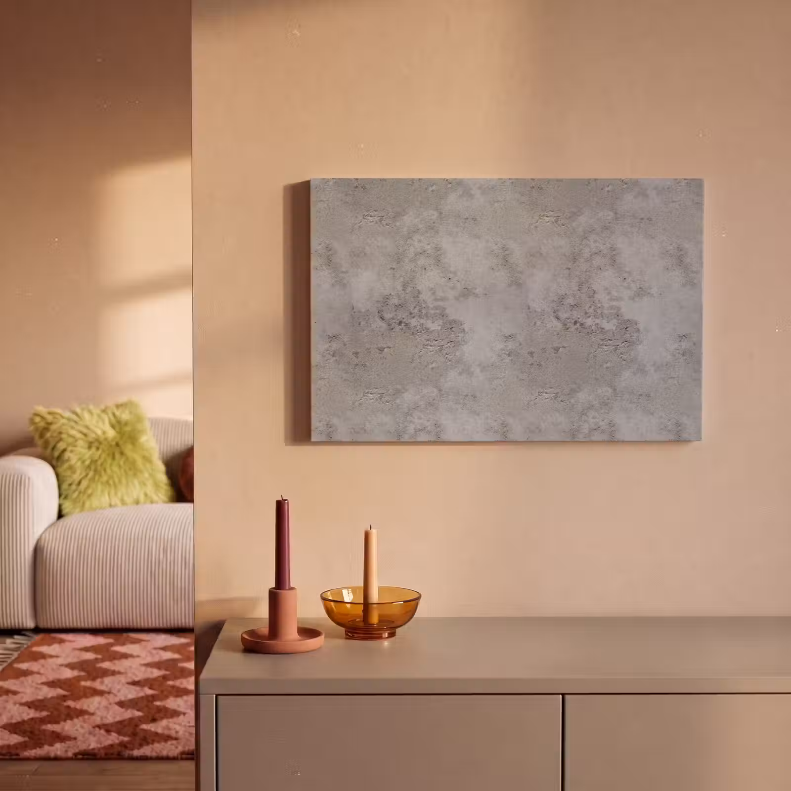 Canvas schilderij - Patroon - Grijs - Oud - Beton — 1