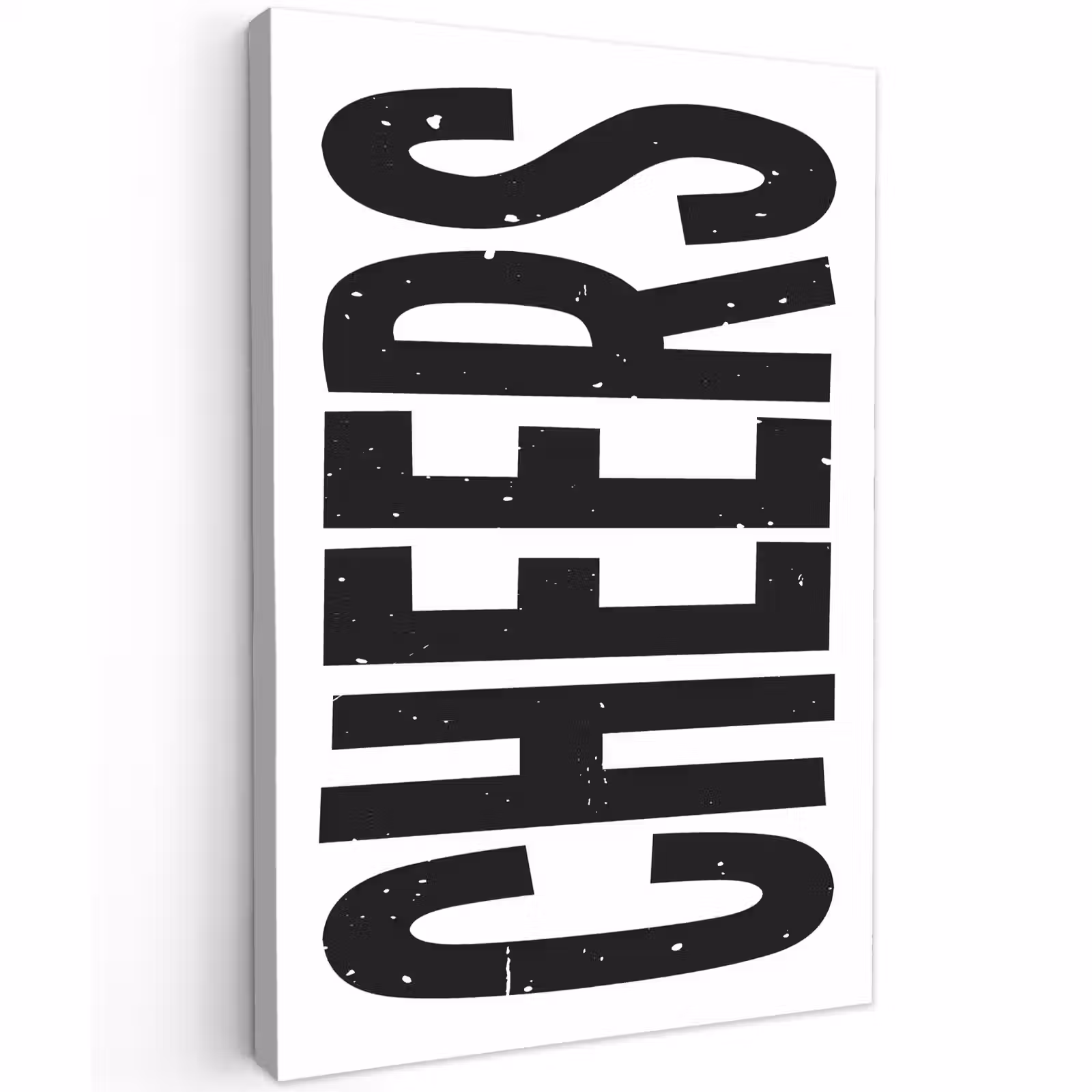 Canvas schilderij - Retro - Cheers - Zwart - Decoratie — 1